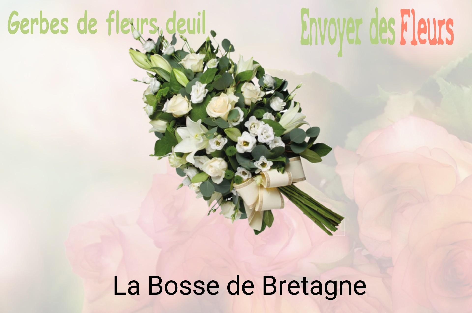 Gerbe de fleurs de deuil livrée à La Bosse-de-Bretagne